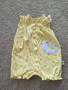 John Deere Yellow Chick Romper Infant Size 6-9 Months